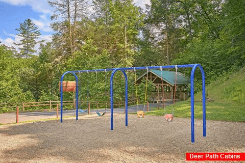 Cabin with Resort Playground and Pool - Moonshine Inn