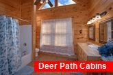 Private Master Bath in King Bedroom in Cabin