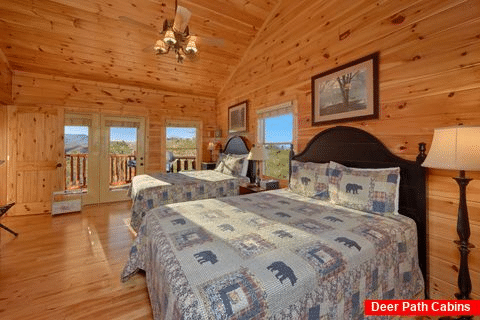 Main Floor Bedroom with 2 Queen Beds - Cherokee Hilltop