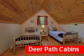 Cabin loft bedroom with 2 twin beds