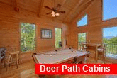 Cabin with Pool table, wooded views and arcade