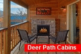 Outdoor Fireplace on Deck 2 Bedroom Cabin