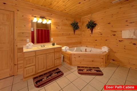 Master Bath with Jacuzzi Tub - A Rocky Top Ridge