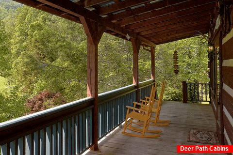 Large Deck with Wooded View - Bear Cove Escape