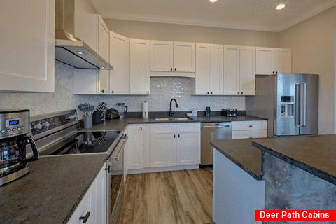 Fully Furnished kitchen in Gatlinburg cabin - A Castle in the Clouds