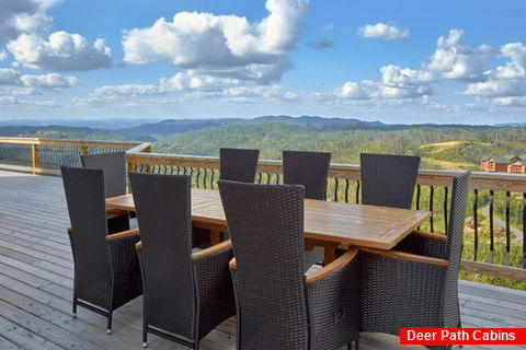 Views of the Smoky Mountains from cabin deck - A Castle in the Clouds