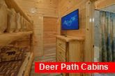 Queen Bunk Bedroom with TV in 4 bedroom cabin