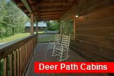 2 bedroom cabin with rocking chairs on porch