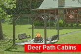 Fire Pit with swings at premium 2 bedroom cabin