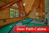 9 hole putt putt game in 11 bedroom cabin rental