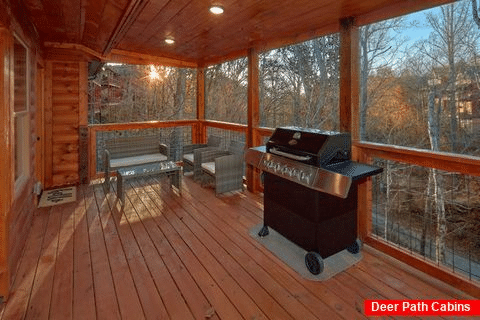 Smoky Mountain 2 Bedroom Cabin Propane Grill - Hideaway Haven