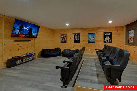 Premium theater room in 6 bedroom cabin rental - Waldens Creek Oasis