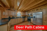 6 bedroom cabin rental with furnished kitchen