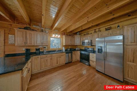 6 bedroom cabin rental with furnished kitchen - Fireside Retreat