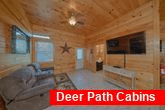 6 bedroom cabin den area with TV