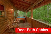 4 bedroom cabin with hot tub and wooded view