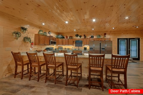 Additional Bar Seating In Kitchen - A Mountain Paradise