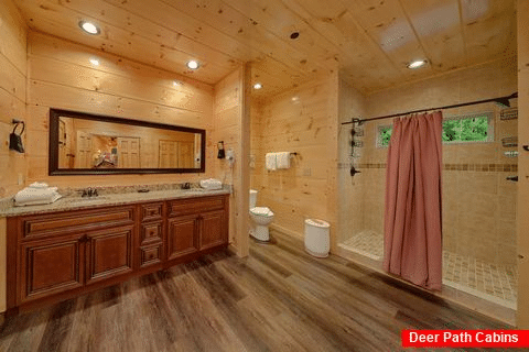 Master Bathroom On Main Floor - A Mountain Paradise