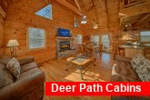 3 bedroom cabin with fireplace in living room