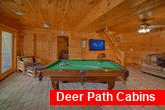 3 bedroom cabin game room with pool table 