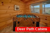 3 bedroom cabin with foosball game