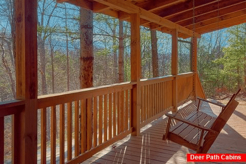 Pigeon Forge cabin rental with 3 porch swings - Cabin Fever