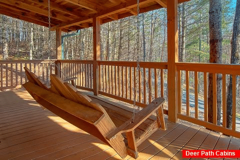 Rustic Vacation cabin with porch swings and view - Cabin Fever