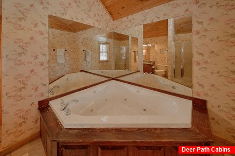 Jacuzzi Tub 5 Bedroom Cabin Sleeps 14 - Black Bear Lodge