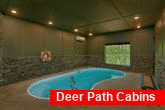 Indoor Pool in 4 bedroom luxury cabin rental