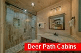 Private Master Bathroom in luxury cabin rental