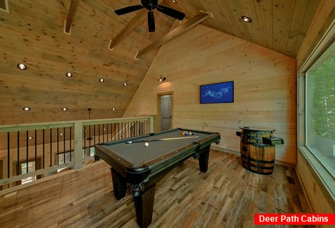 Game Room with pool table at 4 bedroom cabin - Never Gonna Leave