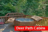 Private hot tub at 3 bedroom cabin rental