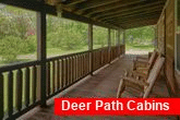 3 bedroom cabin with rocking chairs on deck