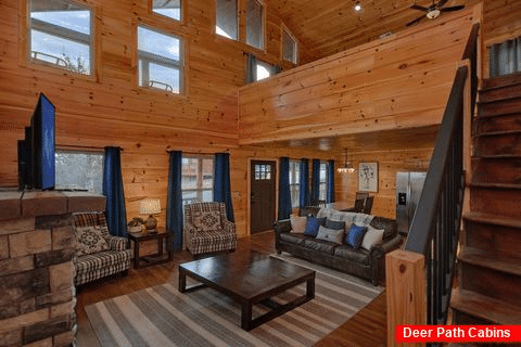 3 bedroom luxury cabin with a fireplace - Bandit Lodge