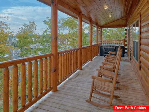 View of Pigeon Forge from 4 bedroom pool cabin - Huckleberry Lodge