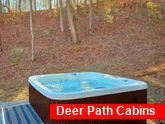 Cabin with Private hot tub and wooded view 