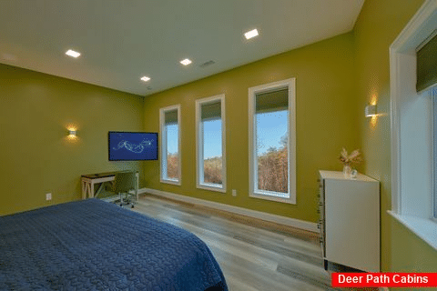 Cabin Bedroom with work station and private bath - Cardinals Creek II