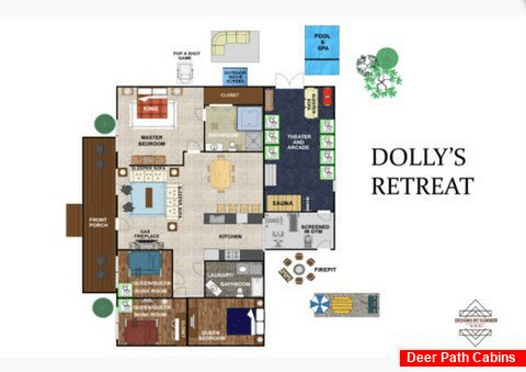 Spacious 4 Bedroom with Extra Sleeping Sleeps 16 - Dollys Retreat