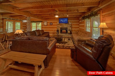 Rustic 3 bedroom cabin with fireplace - Dogwood Acre