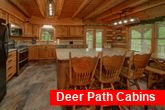 Full kitchen in 3 bedroom cabin rental