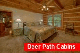 Master bedroom with King bed in 3 bedroom cabin