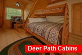 3 bedroom cabin with bunk beds and game room