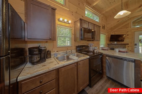 Fully furnished kitchen in 1 bedroom cabin - Baby Bear