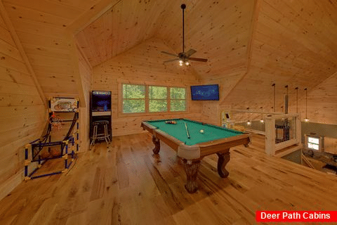 Spacious Game Room with Pool Table and Games - Whispering Whiskey