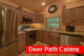 Furnished kitchen in 2 bedroom luxury cabin