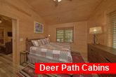 King bedroom with bath in 2 bedroom rental cabin