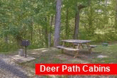 Cabin with hot tub, fire pit and picnic table