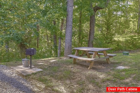 Cabin with hot tub, fire pit and picnic table - Southern Magnolia