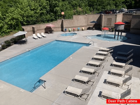 Resort Pool with Pavilion and Fountain - Hideaway Haven