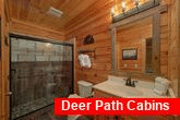 Luxurious shower in 2 bedroom cabin master bath